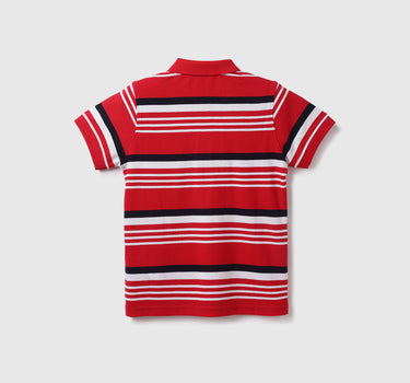 Cotton Striped Polo Neck Boys T-shirts