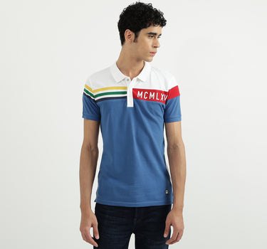 Men Colorblock Polo Neck Polo T-Shirt