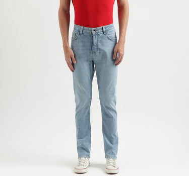 Solid Pattern Carrot Fit Jeans