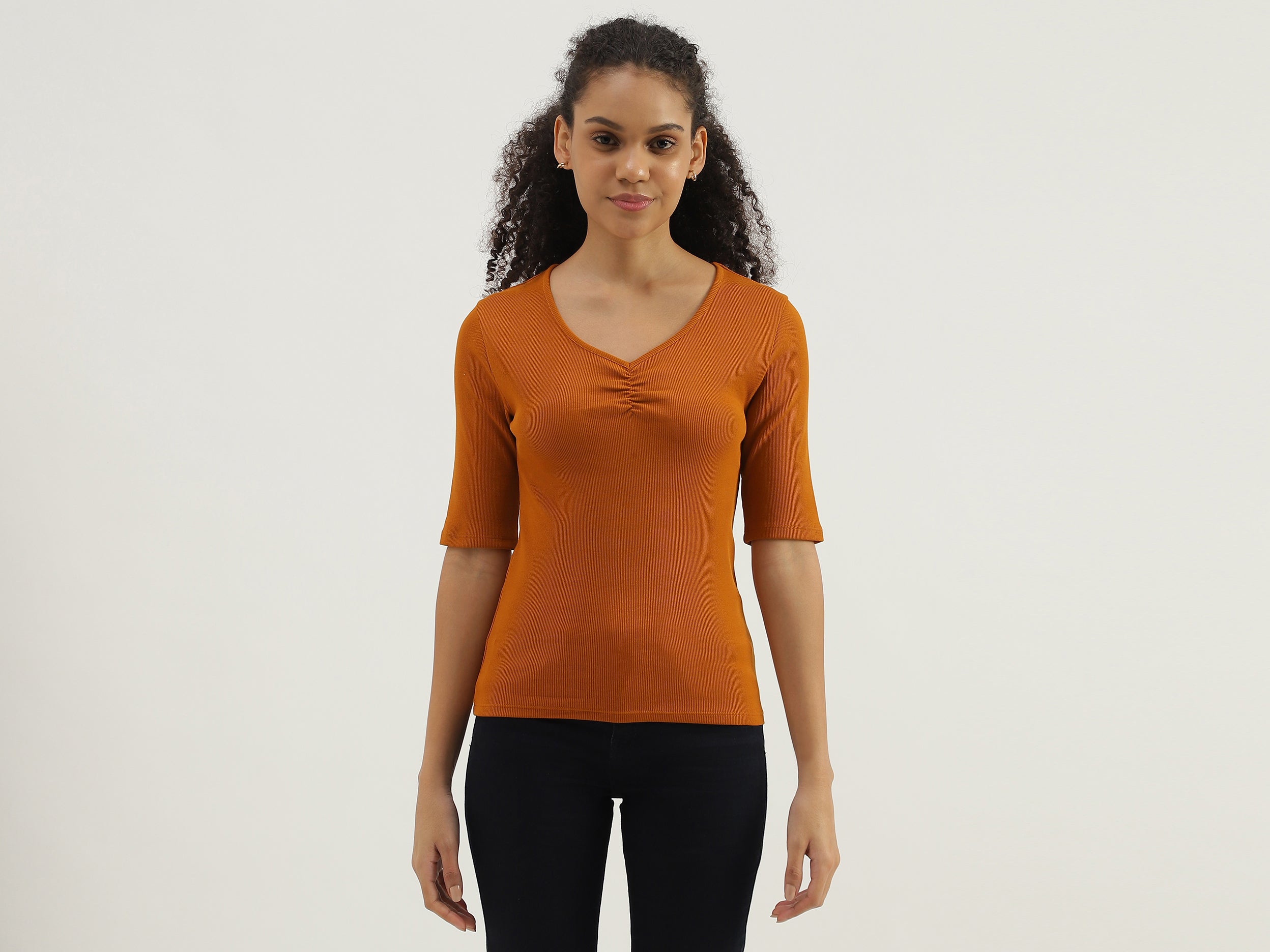 V-Neck Solid Top