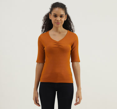 V-Neck Solid Top