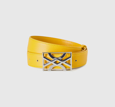 YELLOW BELT WITH LOGOED BUCKLE