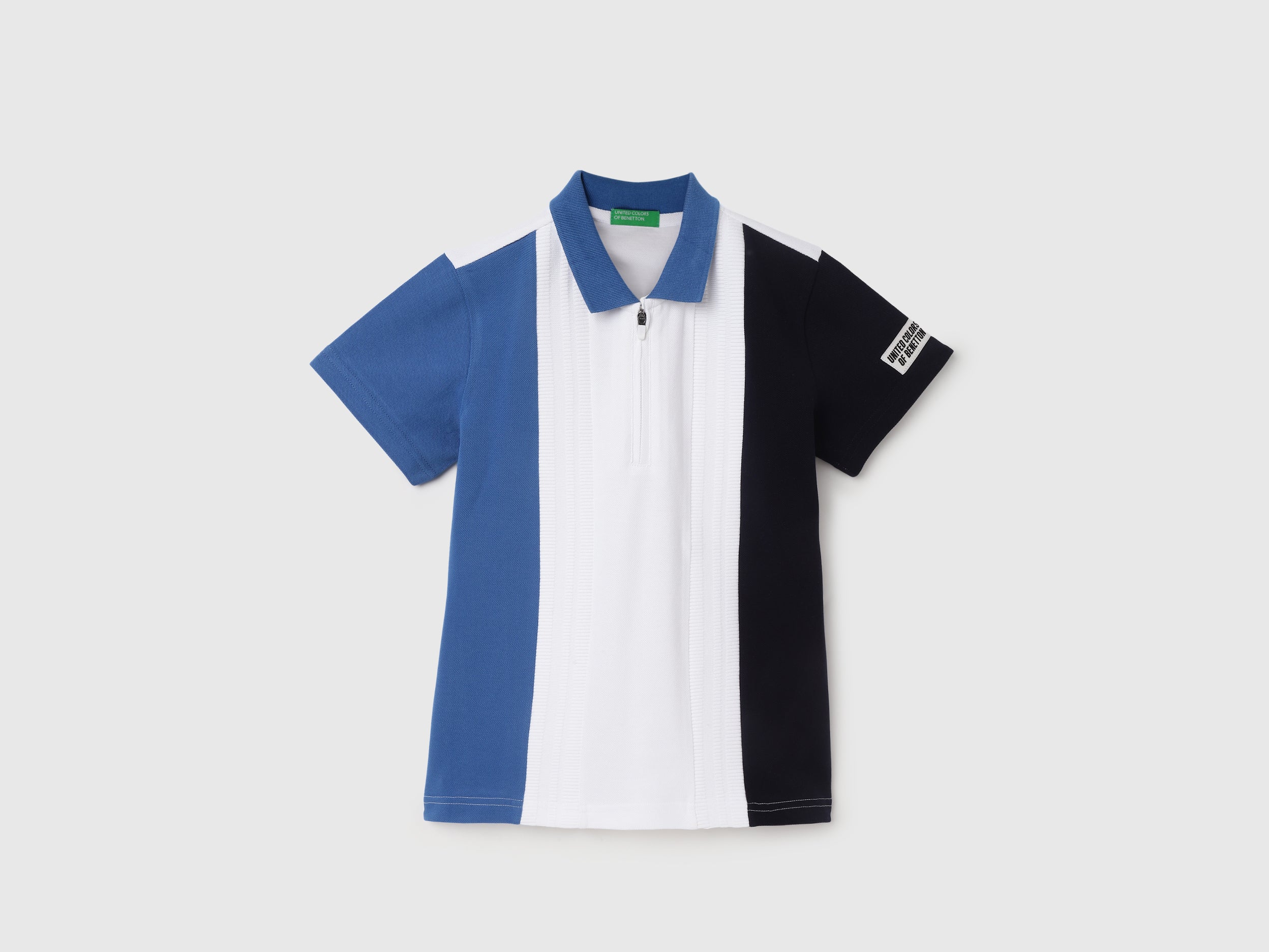 Regular Fit Polo Neck Colorblock T-Shirt