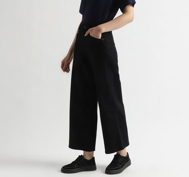 Solid Wide Leg Trousers