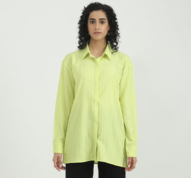 Polyester Solid Spread Collar Women Shirts