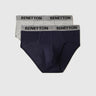 Pack of 2 Solid Colour Low Rise Briefs