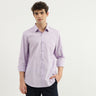 Slim Fit Spread Collar Solid Shirt