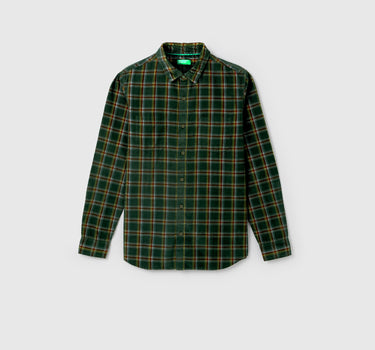 Men's Regular Fit Spread Collar Checked Shirts