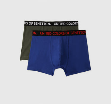 Pack of 2 Solid Colour Low Rise Boxer Briefs