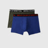 Pack of 2 Solid Colour Low Rise Boxer Briefs