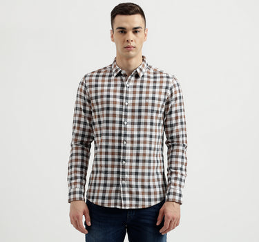 Men's Slim Fit Full Sleeves Checked Shirt