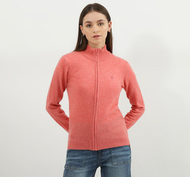 Women Solid High Neck Sweater