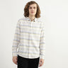 Men Striped Spread Collar Shirt