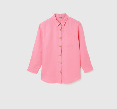 Regular Fit Spread Collar Solid Shirt