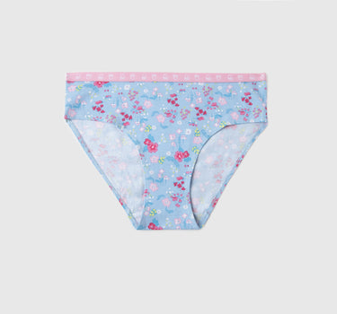 Pack of 3 Floral Print & Solid Colour Low Rise Briefs