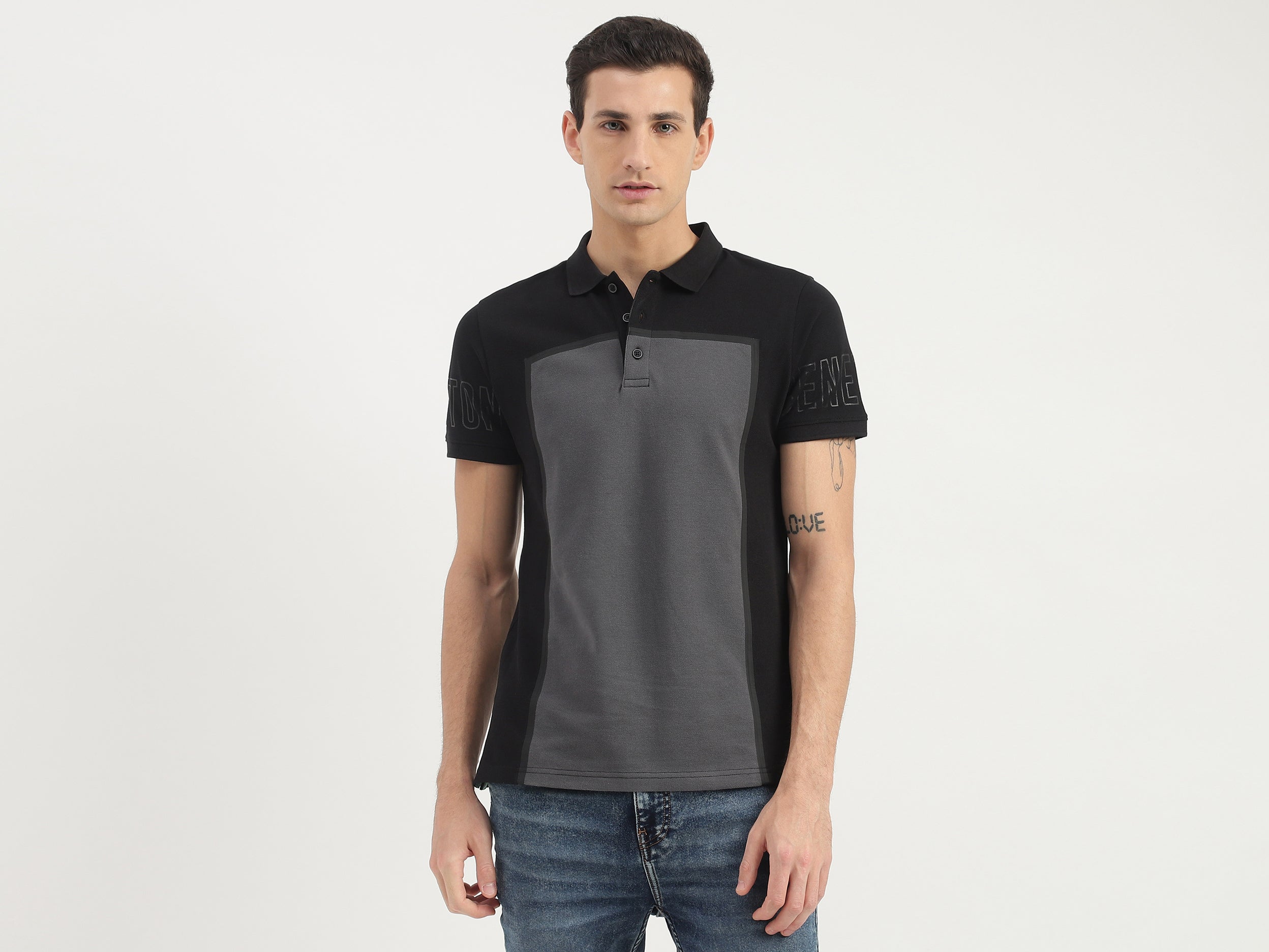 Frame Printed Polo T-Shirt