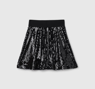 Girl's Sequined Regular Fit Skirt