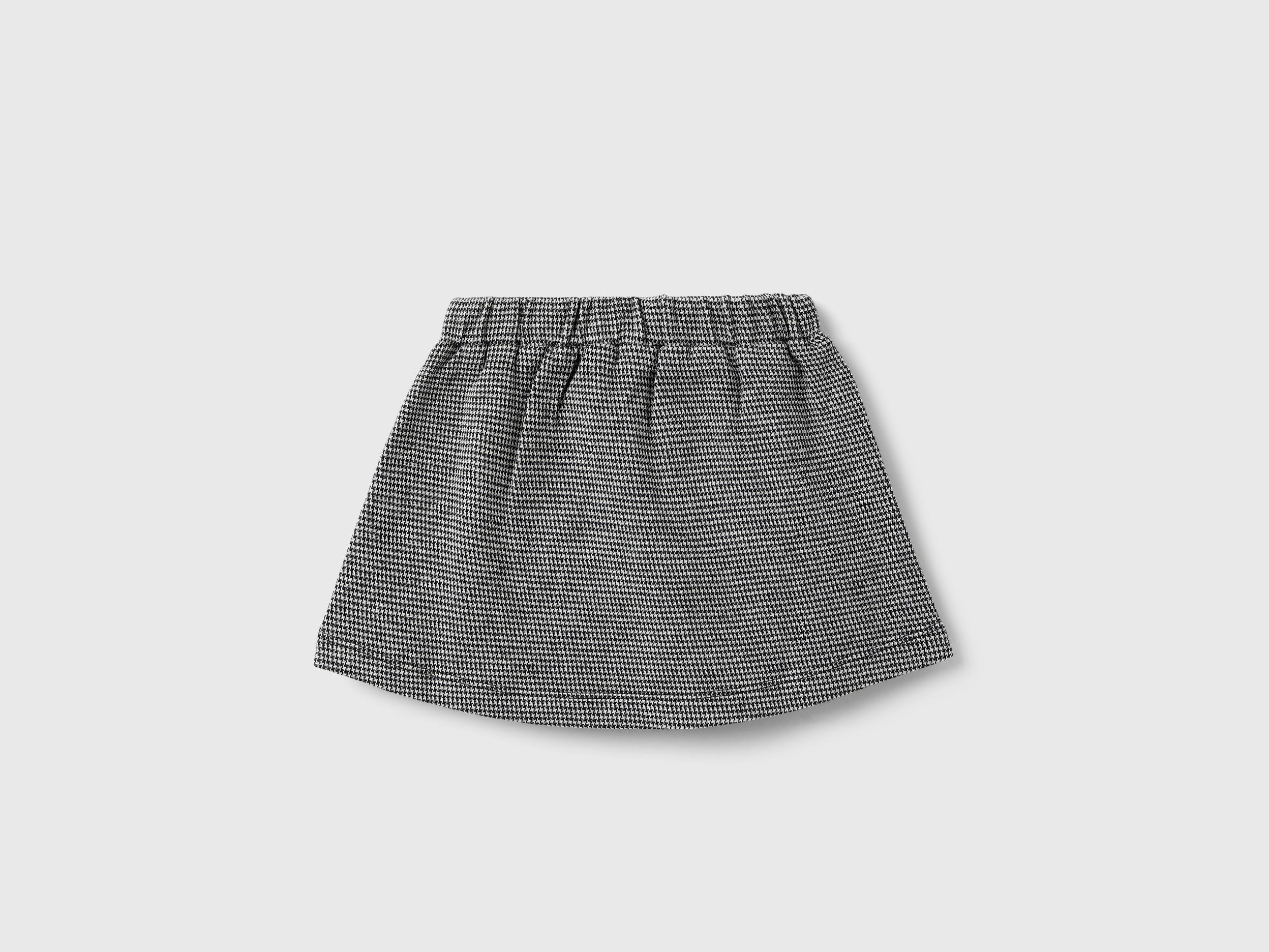 Girl's Regular Fit Houndstooth Print Skirt