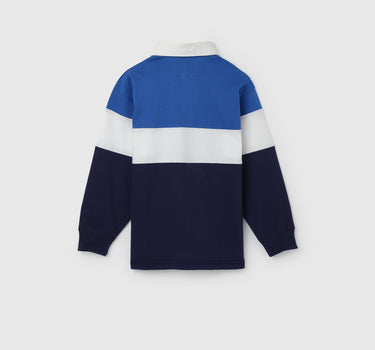 Boy's Regular Fit Polo Collar Color Block Tshirts