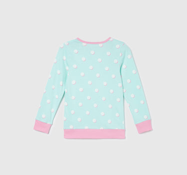 Regular Fit Full Sleeve Polka Dot T-Shirt and Polka Dot Pyjama Set