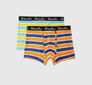 Pack of 2 Striped Low Rise Boxer Briefs