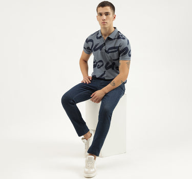 Regular Fit Polo Neck Printed T-shirts