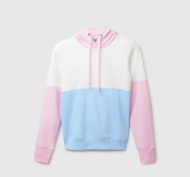 Women Colorblocked Closed Sweatshirt