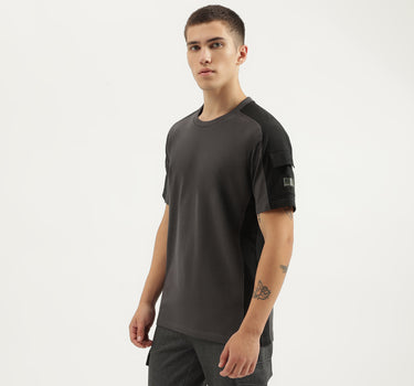 Boxy Fit Round Neck Color Block T-shirts