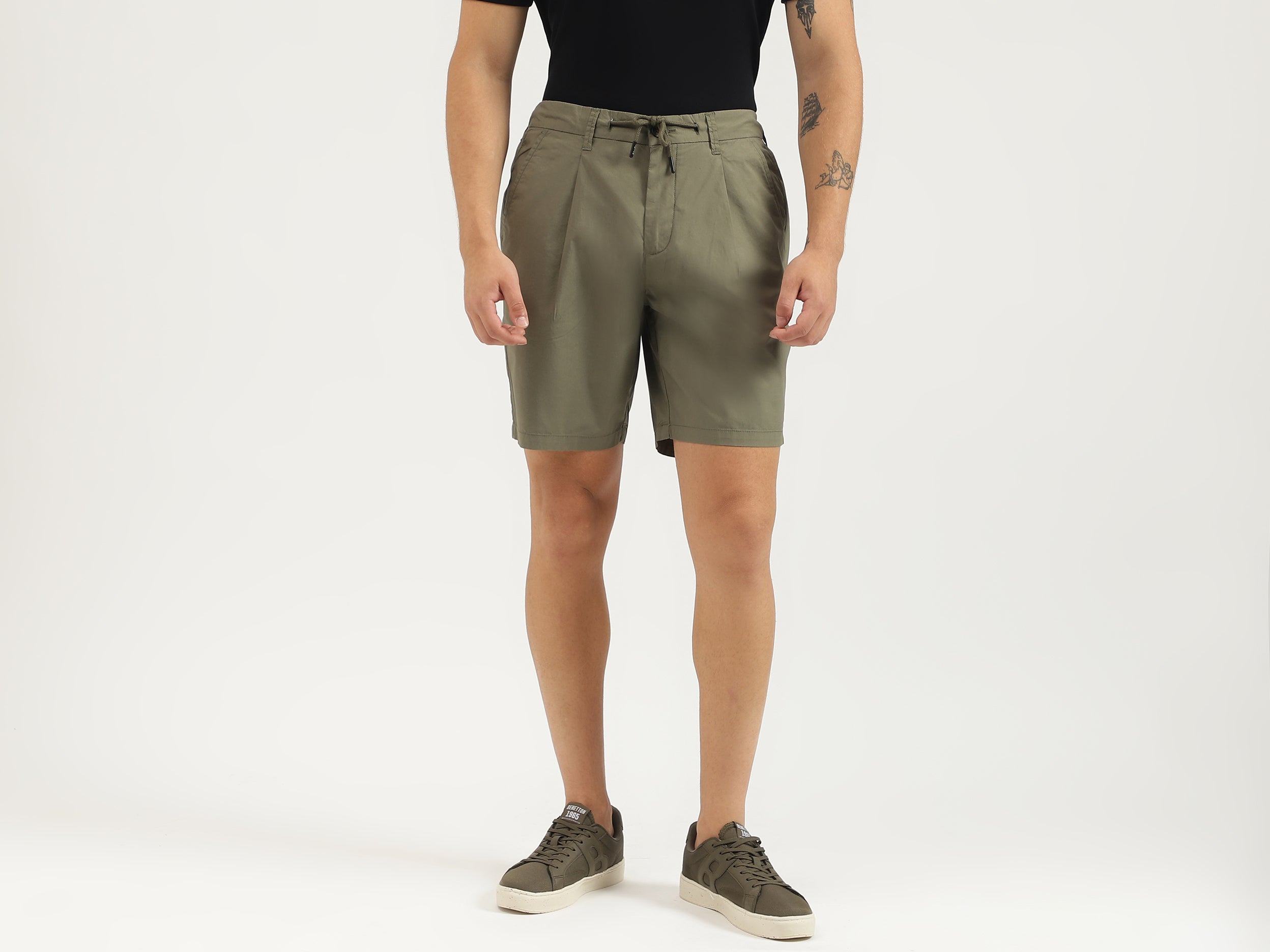 Solid Relaxed Fit Shorts