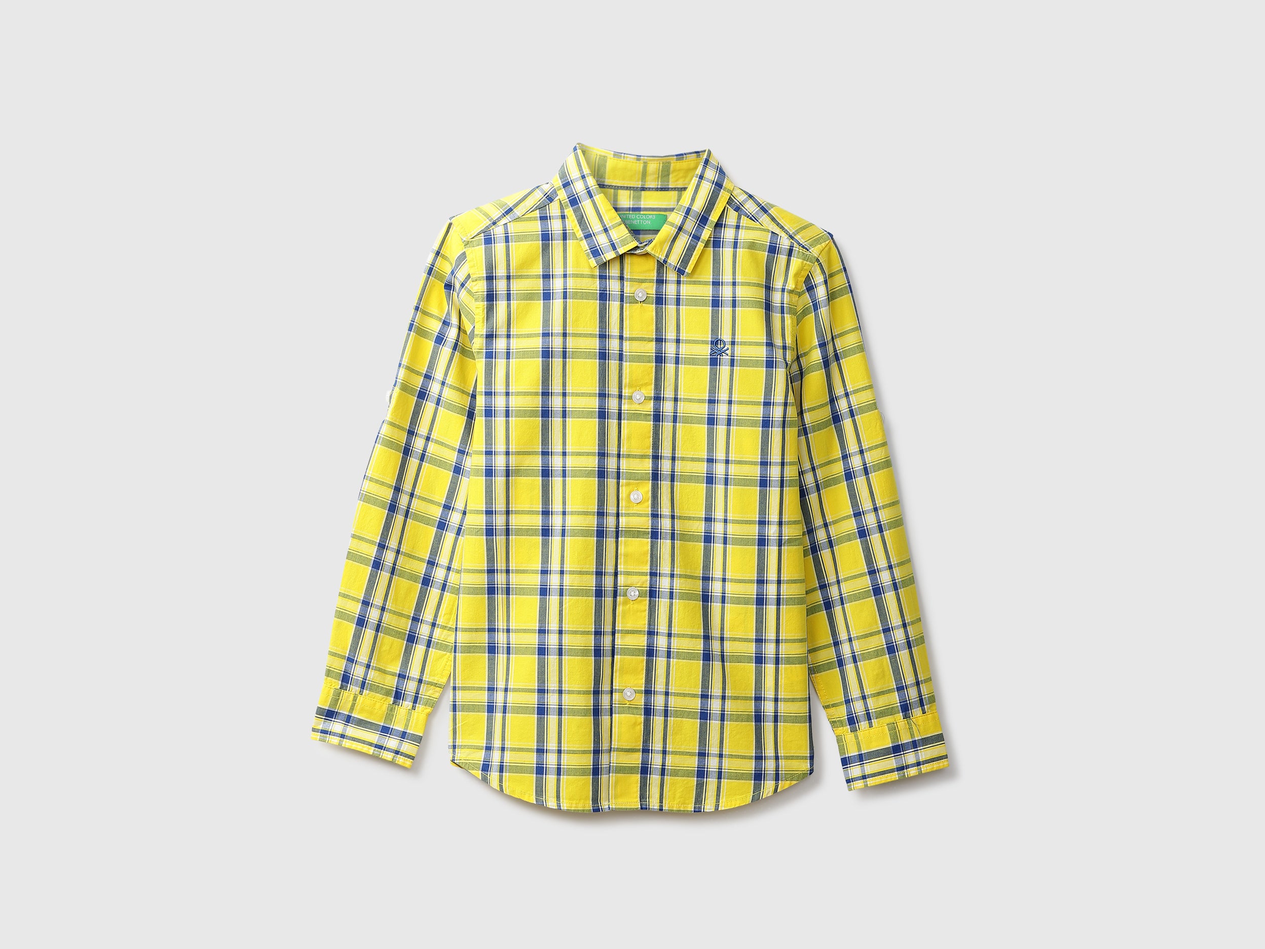 Blue And Yellow Checked Shirt