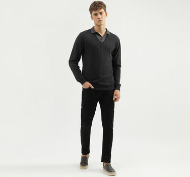 Men's Regular Fit V-Neck Solid Sweater