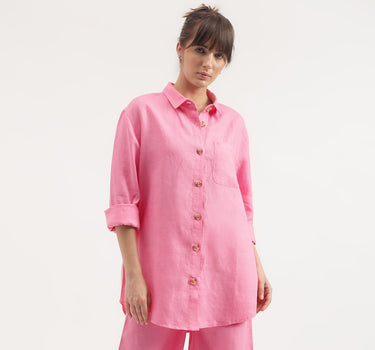 Regular Fit Spread Collar Solid Shirt