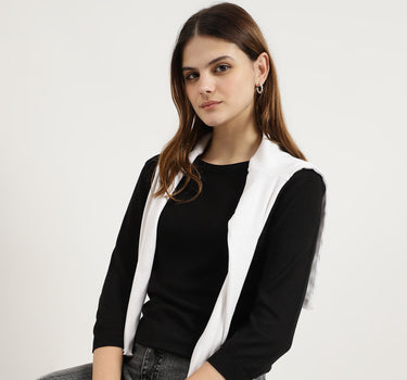 Regular Fit Round Neck Solid Tops