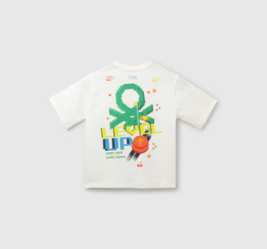 Boxy Fit Crew Neck Printed Boy's T-Shirt