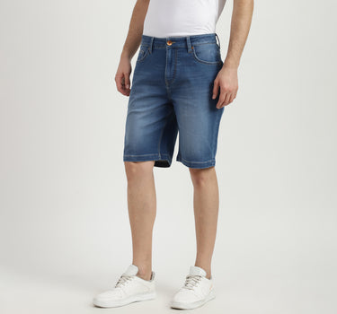 Mens Slim Fit Solid Shorts