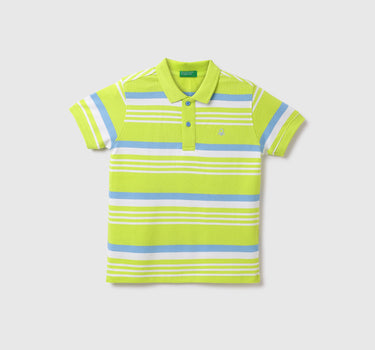 Cotton Striped Polo Neck Boys T-shirts