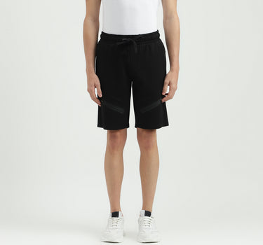 Solid Regular Fit Mid Waist Shorts