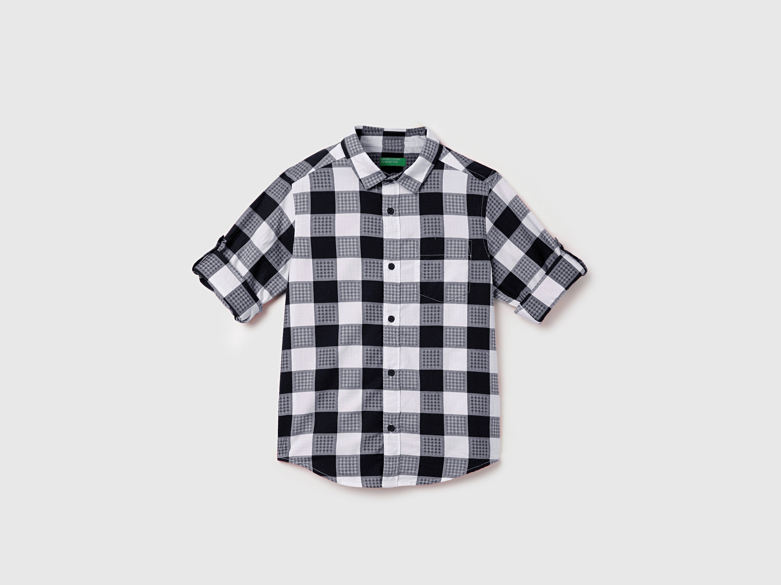 Regular Fit Spread Collar Checkered Shirts