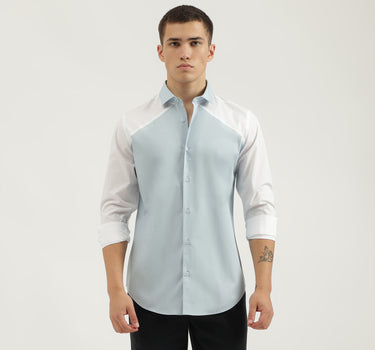 Slim Fit Cut Away Collar Solid Shirts