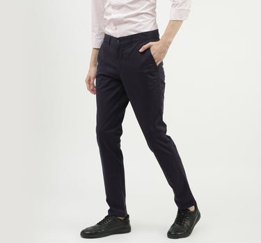 Men Solid Slim Fit Trousers