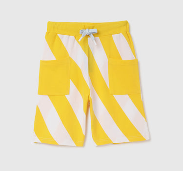 Striped Regular Fit Mid Waist Shorts