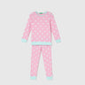 Regular Fit Full Sleeve Polka Dot T-Shirt and Polka Dot Pyjama Set