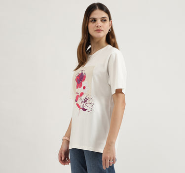 Regular Fit Round Neck Printed T-Shirt