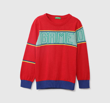 Boys Short Sleeve 'Game One' Sweater