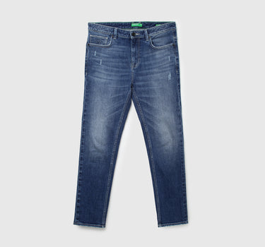 Men Solid Low Crotch Jeans