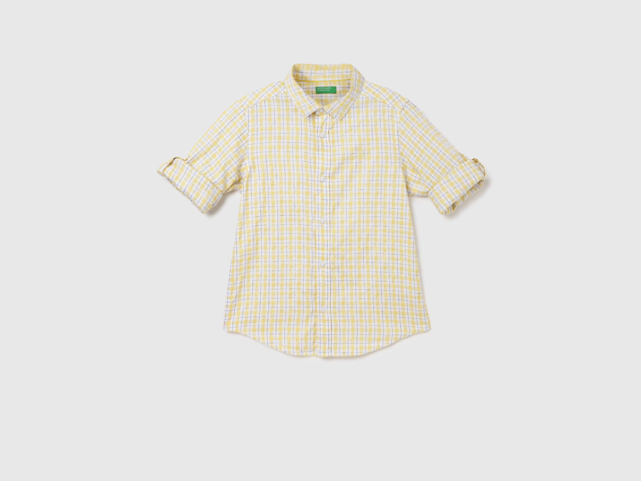 Regular Fit Spread Collar Checkered Shirt