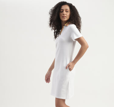 Monotone Slim Fit Polo Shirt Dress