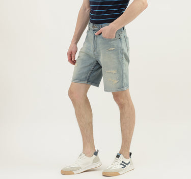 Men Solid Slim Fit Shorts