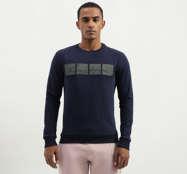 Regular Fit Round Neck Solid Sweatshirt