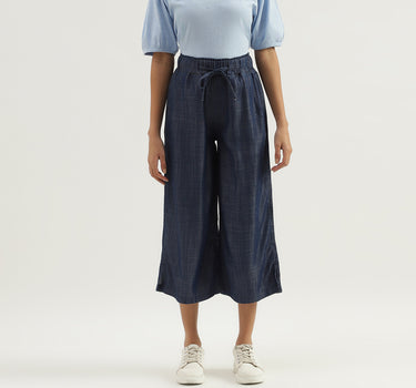 Solid Mid Waist Regular Fit Culottes